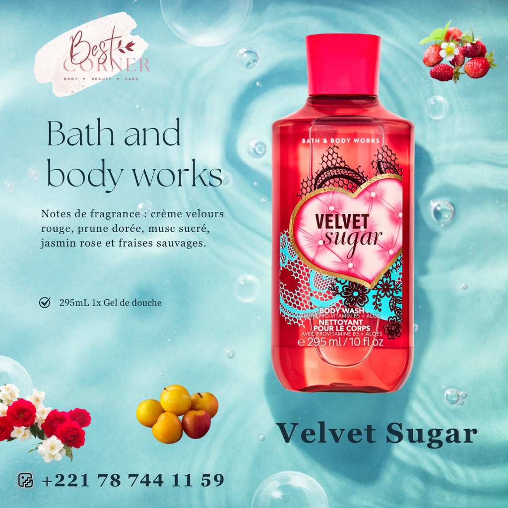 BATH & BW VELVET SUGAR GEL DE DOUCHE 236ML