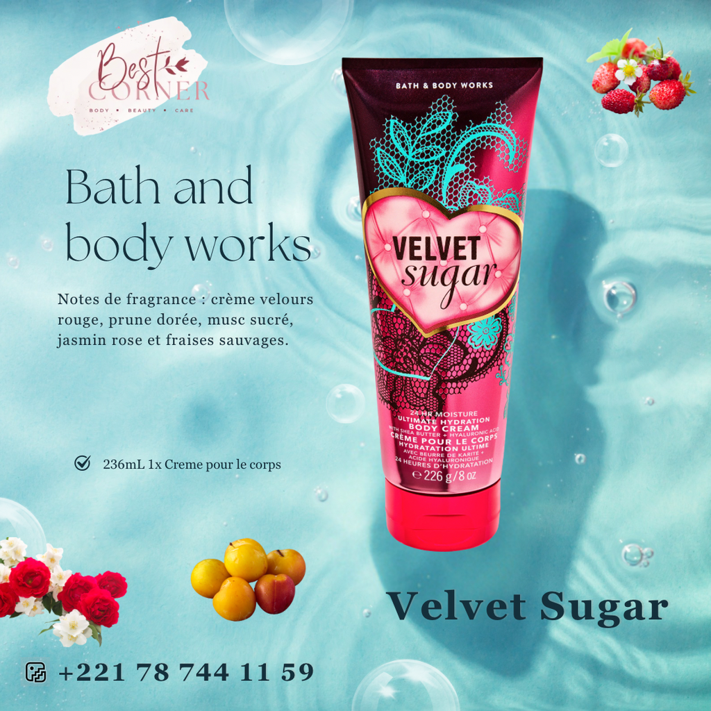 BATH & BW VETVET SUGAR CRÈME 226ML