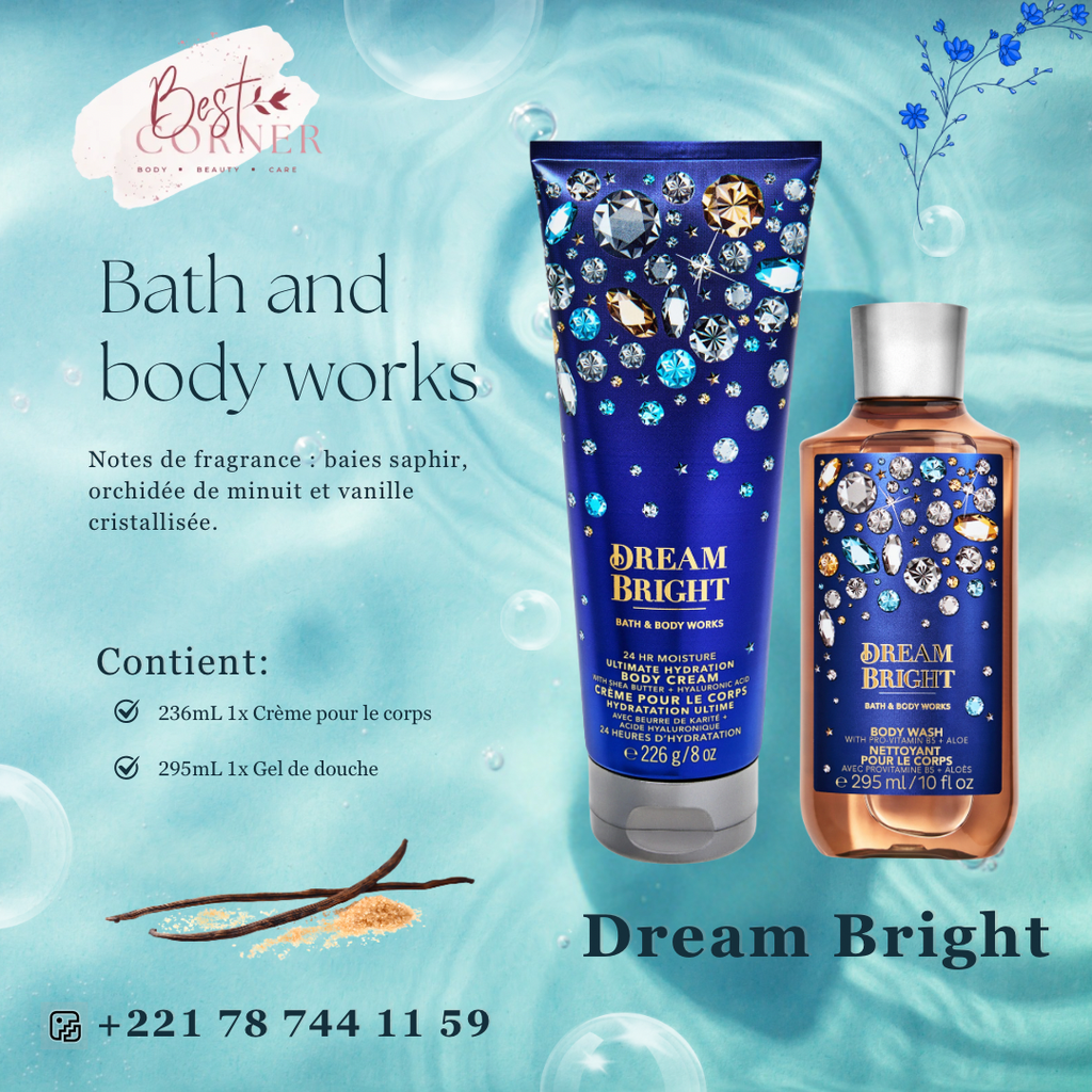 BATH & BW DREAM BRIGHT Duo GEL DE DOUCHE & CRÈME